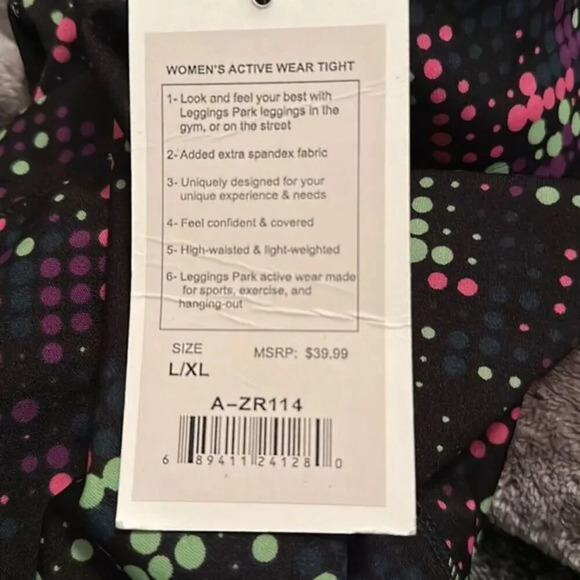 Leggings Park Women's Activewear Tights Large - Picture 3 of 4